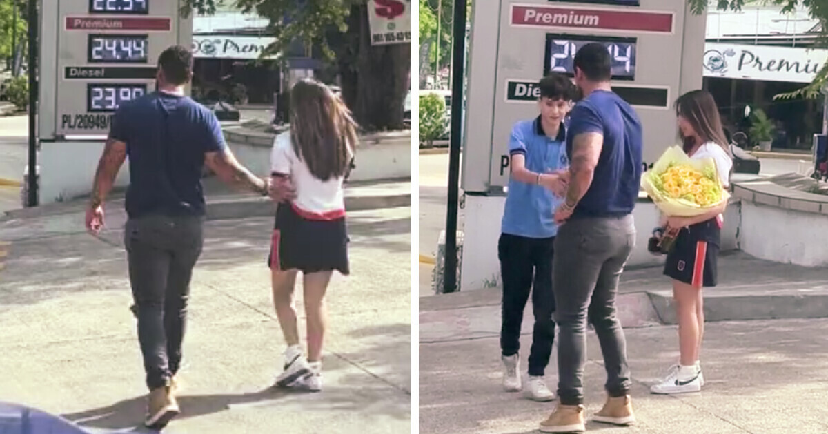 Papá escolta a su hija a recibir sus flores amarillas, lo acusan de “tóxico” Papá escolta a su hija a recibir sus flores amarillas, lo acusan de “tóxico”