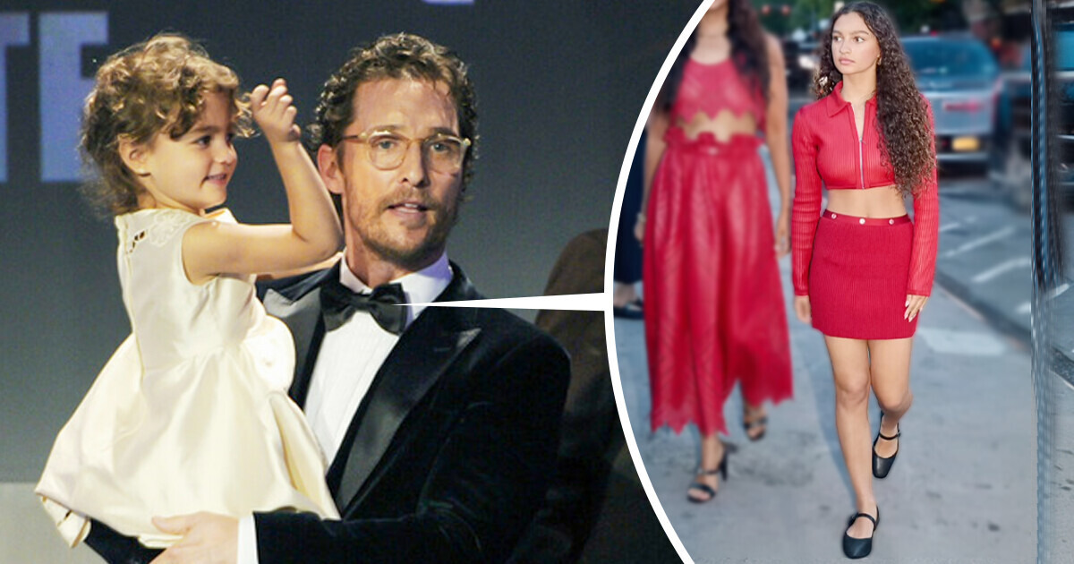 “Inapropiado para una niña de 14 años”, la única hija de Matthew McConaughey causa revuelo con un atuendo rojo