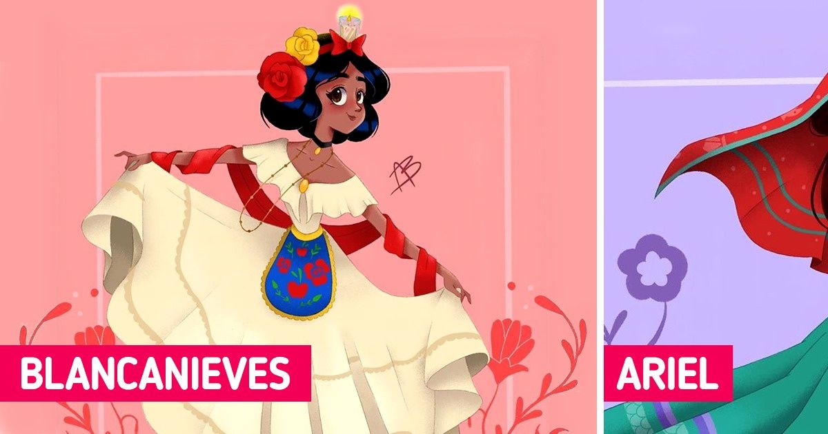 Puedes adivinar los colores de estas princesas de Disney en blanco y negro?