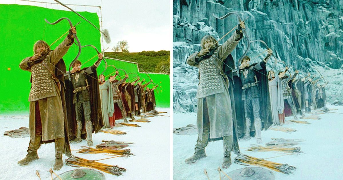 13 Fotos que revelan cómo se ven tus películas favoritas antes de que les agreguen efectos especiales