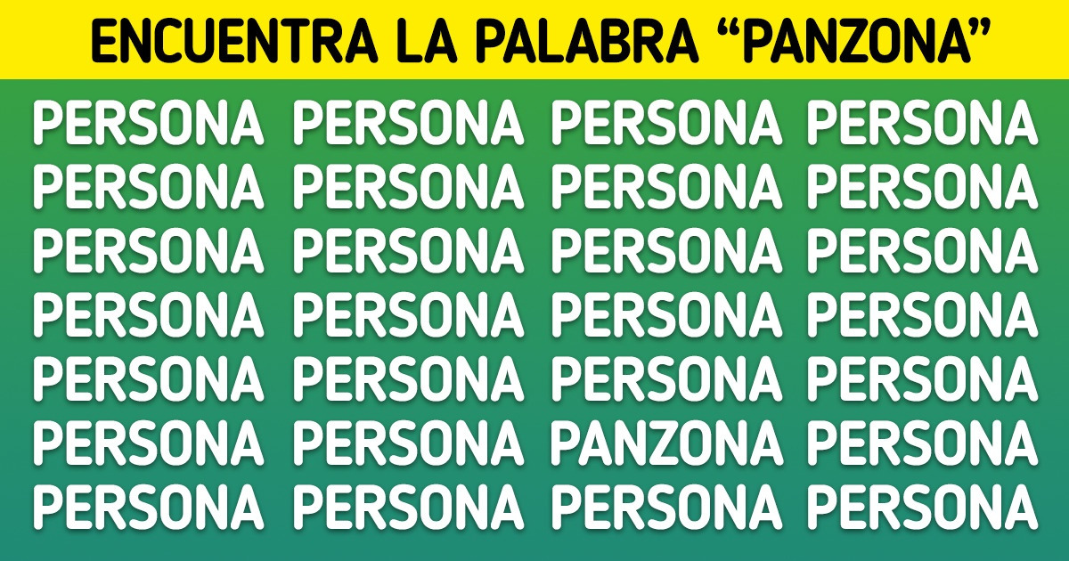 Test: Pon a prueba tu velocidad visual buscando las palabras ocultas