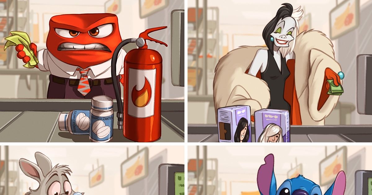 Imaginamos lo que comprarían algunos personajes de Disney en el supermercado (20 imágenes) Imaginamos lo que comprarían algunos personajes de Disney en el supermercado (20 imágenes)