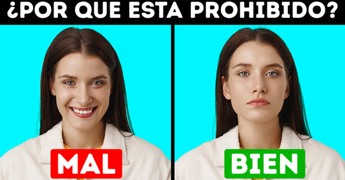 Por qué no puedes sonreír en las fotos de la licencia de conducir o del pasaporte
