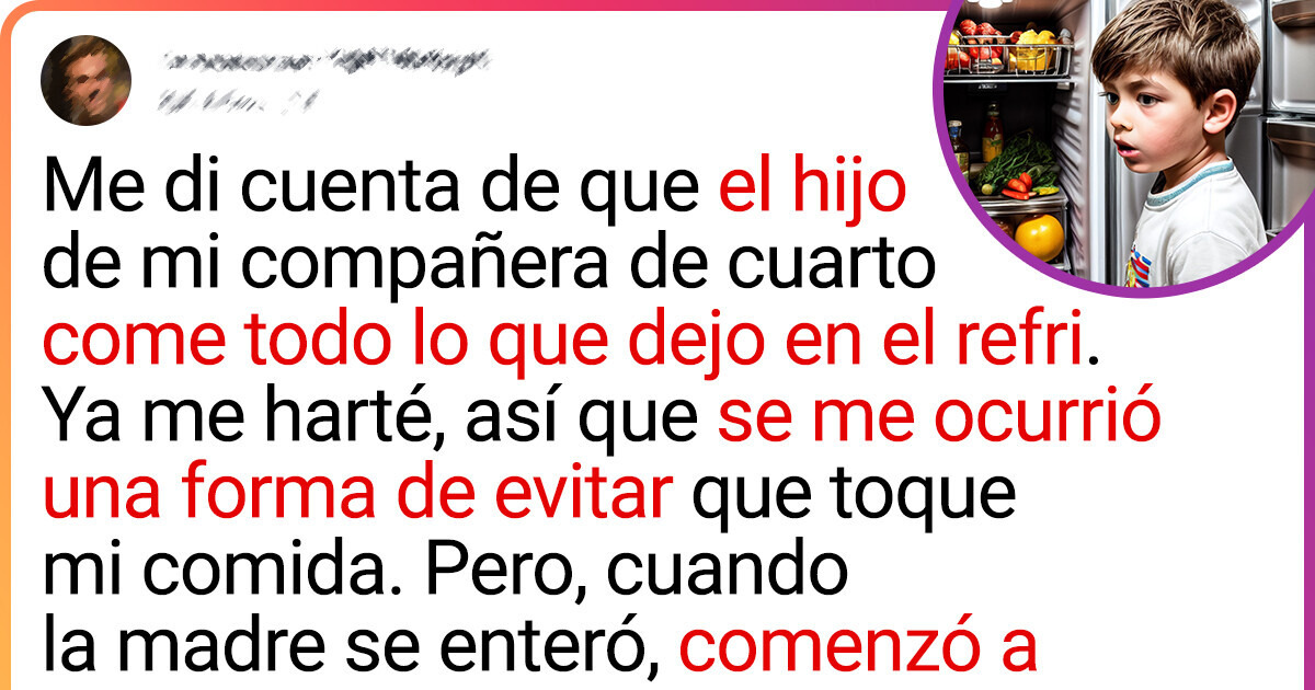 Mi compañera de vivienda se enteró lo que hago con mi comida y me acusó de vengativa