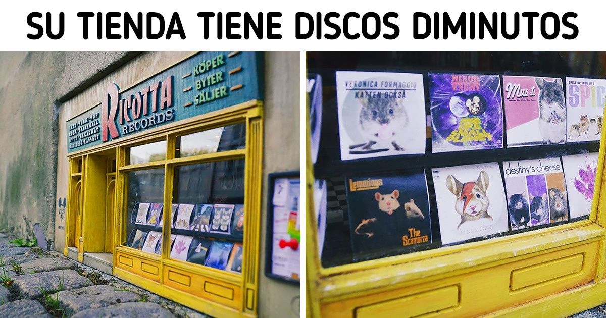 Artistas confeccionan detalladas tienditas para ratones en las calles de Suecia Artistas confeccionan detalladas tienditas para ratones en las calles de Suecia