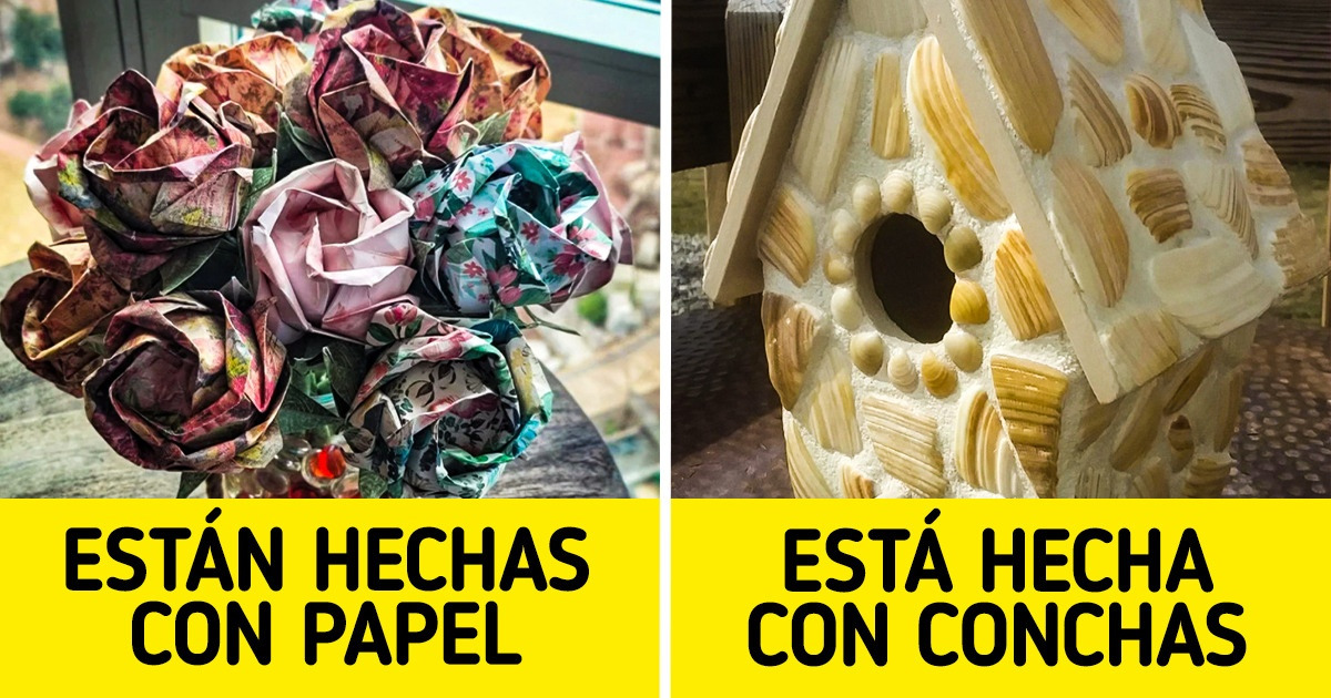 18 Obras de arte caseras hechas con objetos que cualquiera podría tener a mano