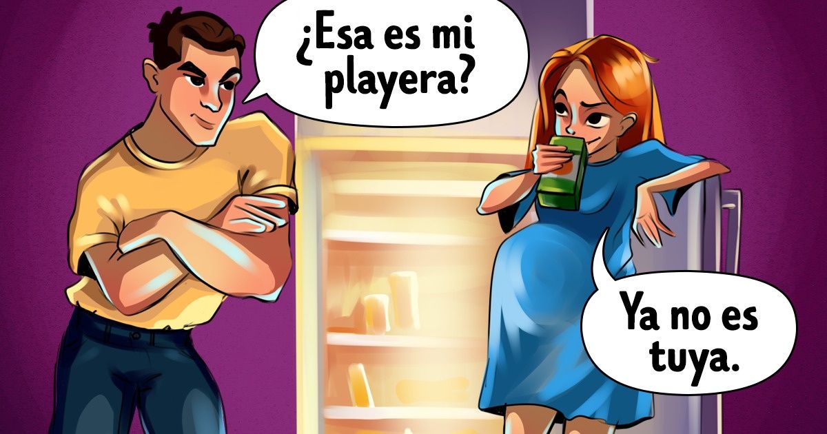 14 Ilustraciones que muestran que no es tan fácil convivir con una mujer embarazada