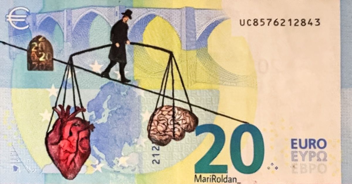 30 Obras de arte dibujadas en billetes por una artista española 30 Obras de arte dibujadas en billetes por una artista española