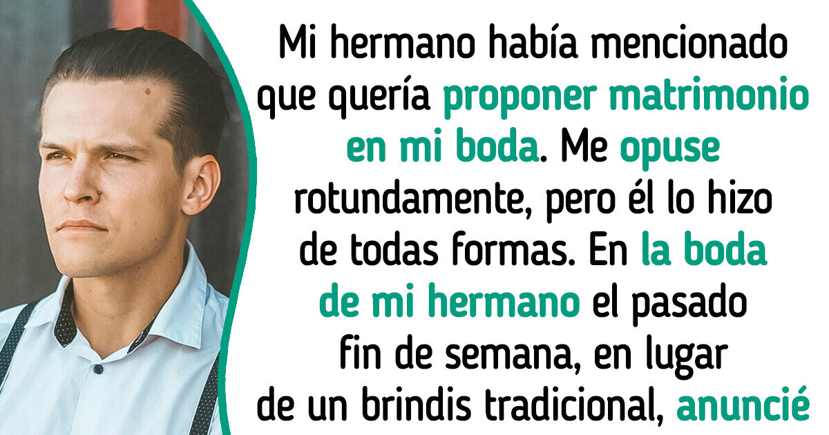 Mi hermano propuso matrimonio en mi boda. Un año después, me vengué de él