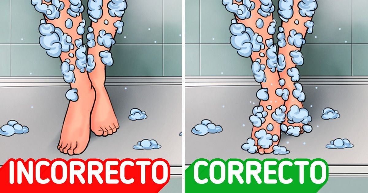 7 Partes del cuerpo que podríamos estar lavando mal 7 Partes del cuerpo que podríamos estar lavando mal