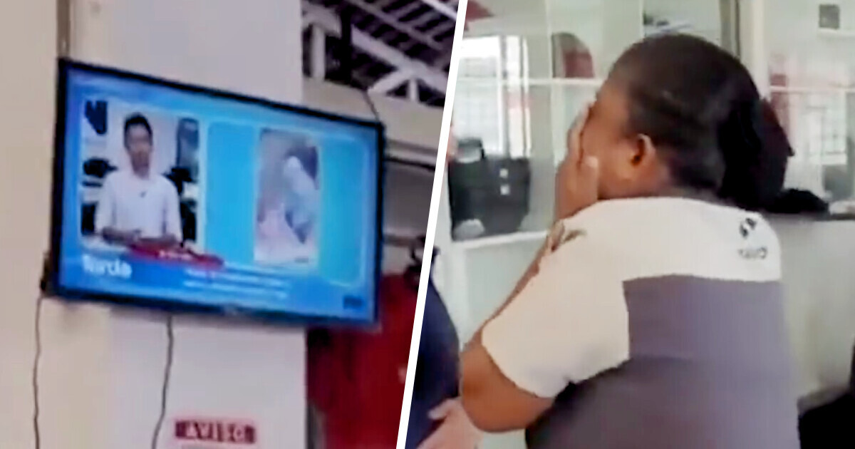 Madre se emociona hasta las lágrimas al ver el debut de su hijo en la TV