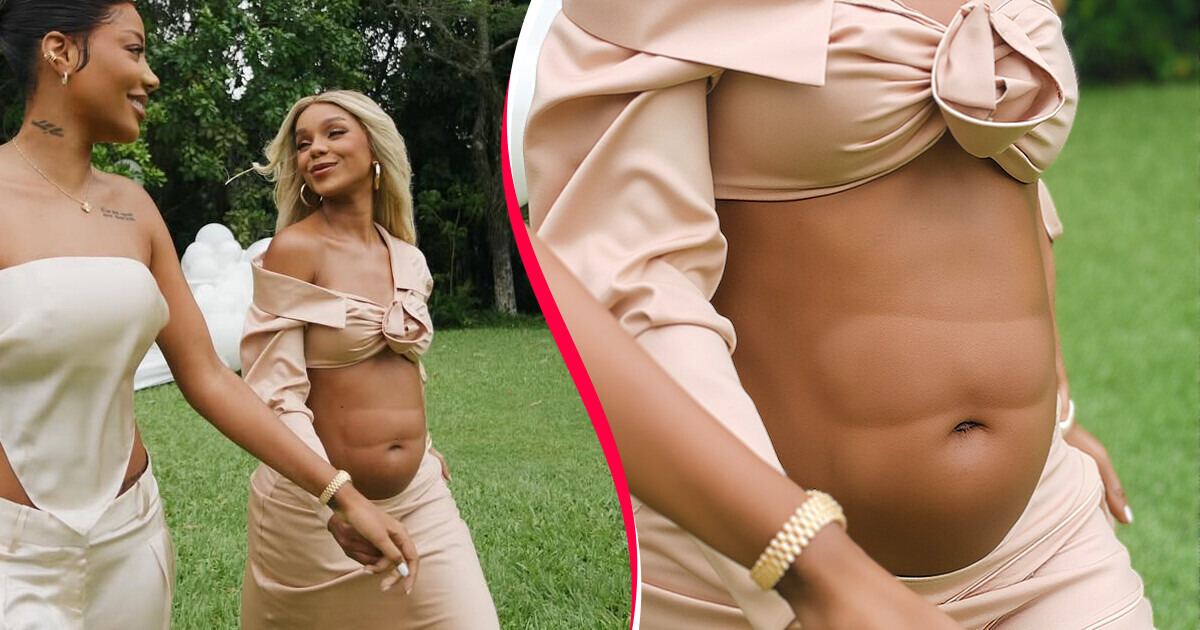 Las fotos de embarazo de una mujer sorprenden por un detalle único