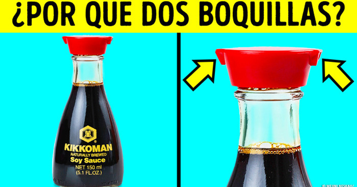 Noté que las botellas de salsa de soya siempre tienen dos boquillas, así que investigué Noté que las botellas de salsa de soya siempre tienen dos boquillas, así que investigué