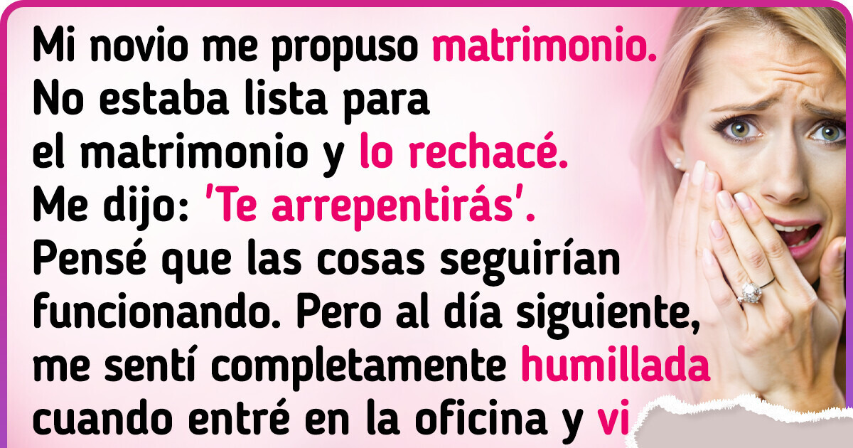 Mi novio me hizo la vida imposible después de que rechazara públicamente su proposición; ahora es el momento de vengarme Mi novio me hizo la vida imposible después de que rechazara públicamente su proposición; ahora es el momento de vengarme