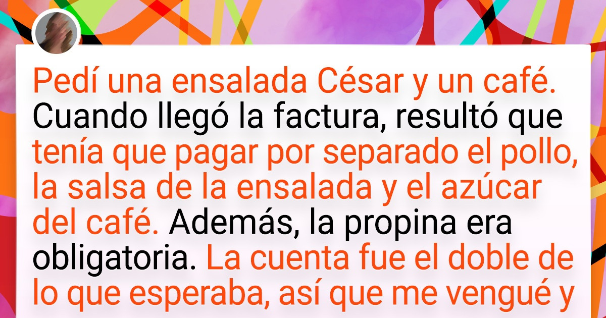 16 Comensales que, después de ver la cuenta, desearon haber pedido solo un vaso de agua 16 Comensales que, después de ver la cuenta, desearon haber pedido solo un vaso de agua