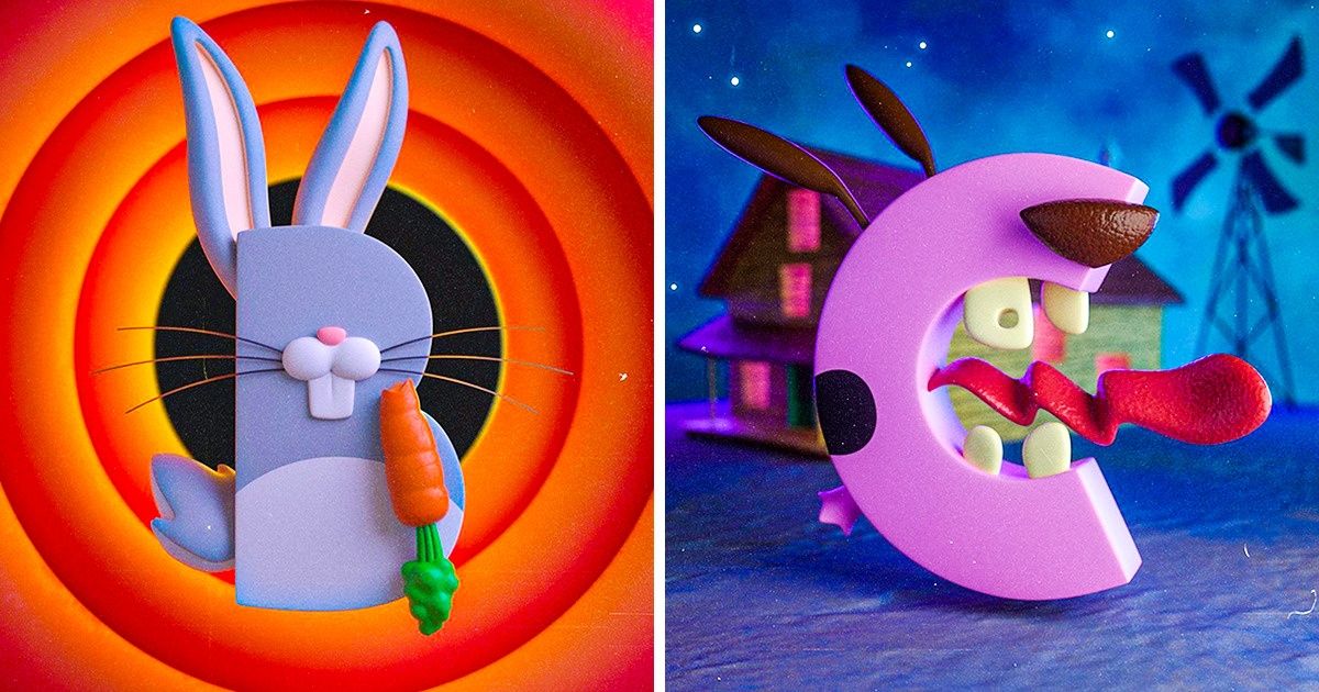 Un ilustrador creó un alfabeto inspirado en las caricaturas de su infancia y el resultado nos encantó Un ilustrador creó un alfabeto inspirado en las caricaturas de su infancia y el resultado nos encantó