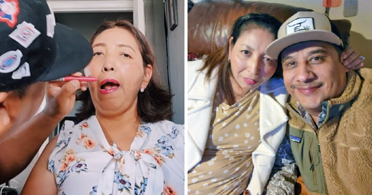 Esposo toma clases de maquillaje y peinado para atender mejor a su esposa que sufrió un derrame Esposo toma clases de maquillaje y peinado para atender mejor a su esposa que sufrió un derrame