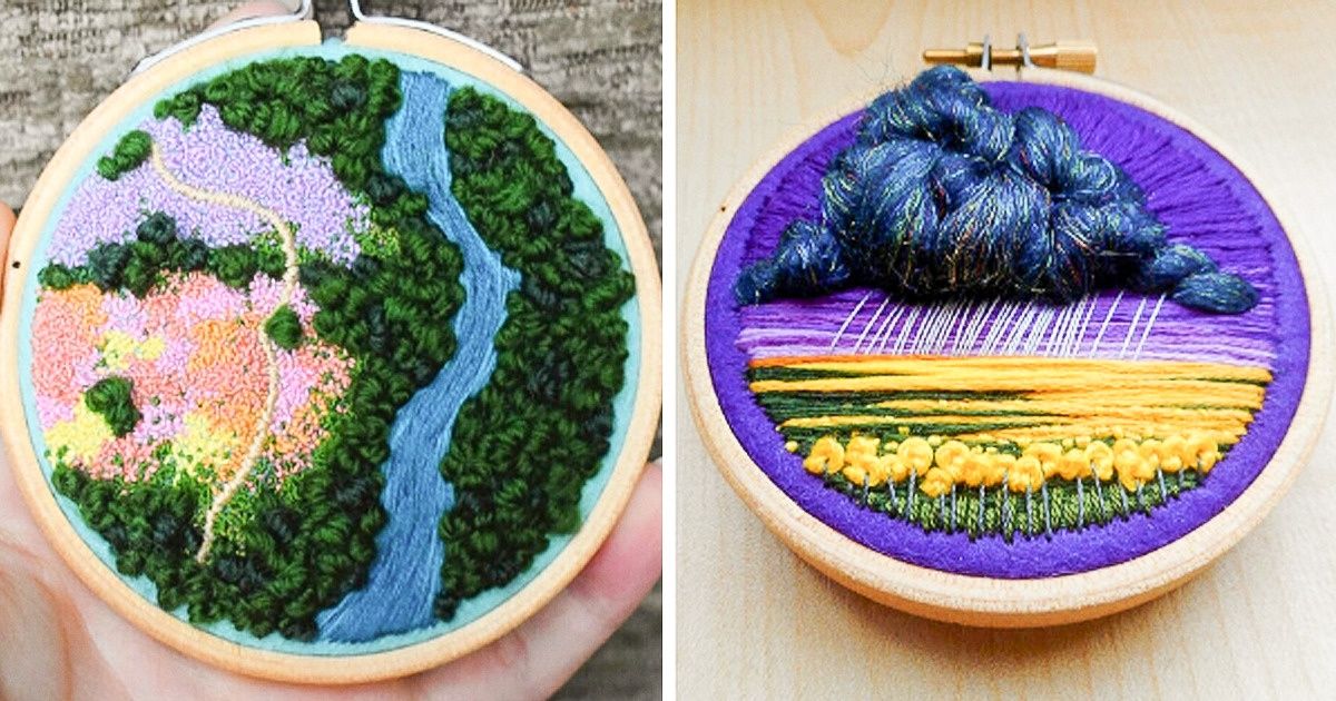 Una artista que realiza delicados bordados de paisajes nos contó más sobre su arte (30 imágenes) Una artista que realiza delicados bordados de paisajes nos contó más sobre su arte (30 imágenes)
