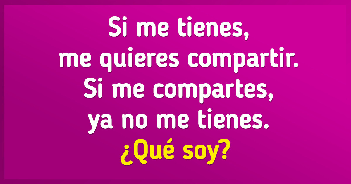 10 Acertijos que harán que estrujes al máximo tu cerebro