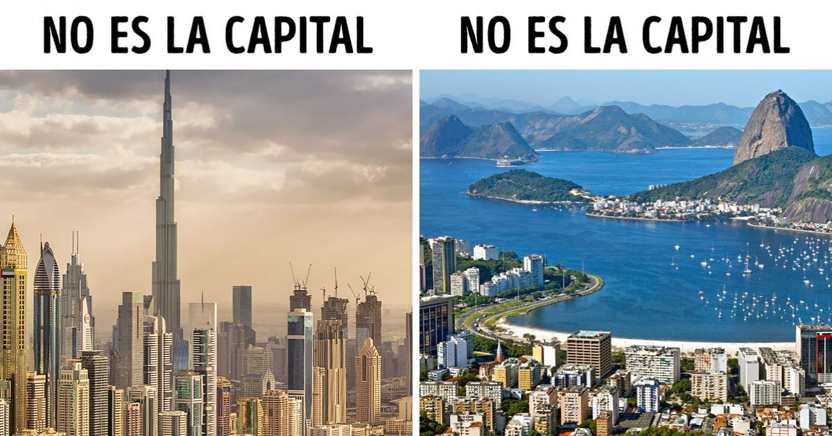 12 Países cuyas capitales son fáciles de confundir (Uno de ellos tiene 3 capitales) 12 Países cuyas capitales son fáciles de confundir (Uno de ellos tiene 3 capitales)