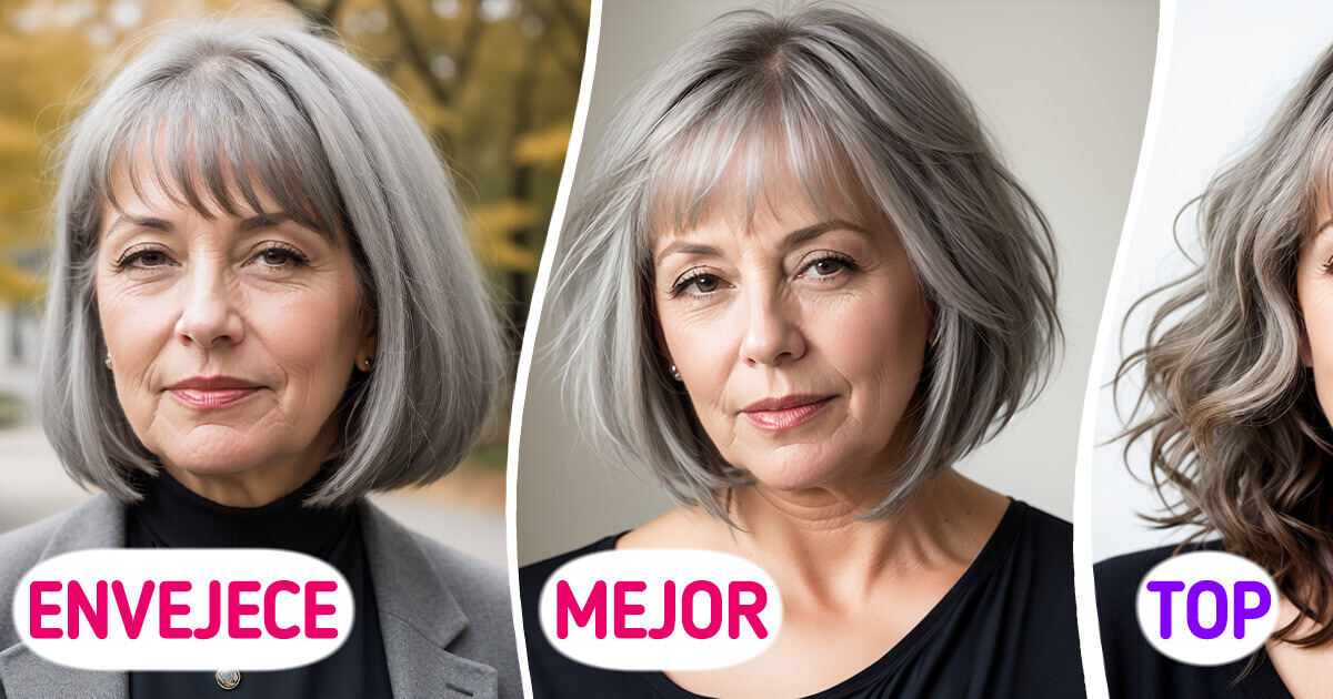 8 Peinados de moda para darle nueva vida a tu cabello gris y rejuvenecer tu imagen 8 Peinados de moda para darle nueva vida a tu cabello gris y rejuvenecer tu imagen