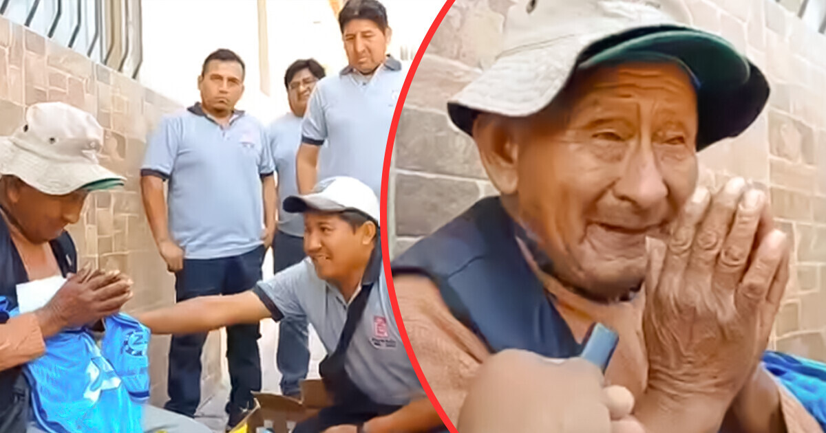 Exalumnos ayudan a anciano vendedor que les prestaba hasta para el pasaje