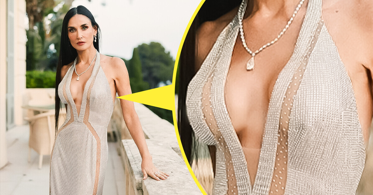 “Mujer mayor que intenta actuar como una jovencita”, el vestido transparente de Demi Moore causa revuelo