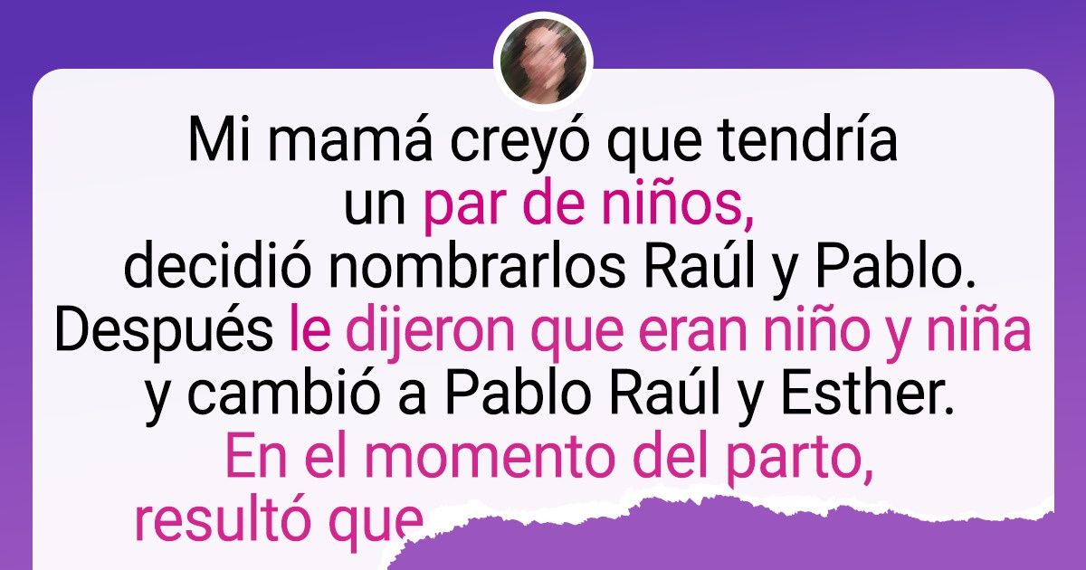 22 Usuarios de Genial que vivieron toda una aventura al elegir los nombres de sus hijos 22 Usuarios de Genial que vivieron toda una aventura al elegir los nombres de sus hijos
