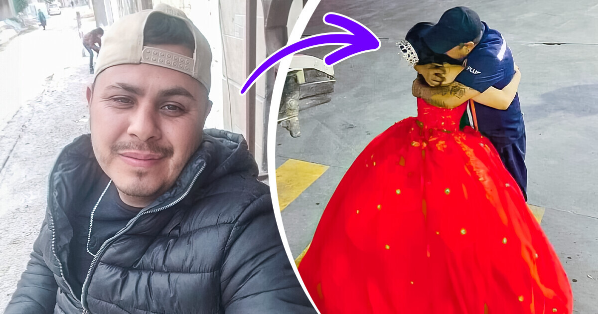 Papá tuvo que trabajar en los quince años de su hija y ella decidió darle emotiva sorpresa