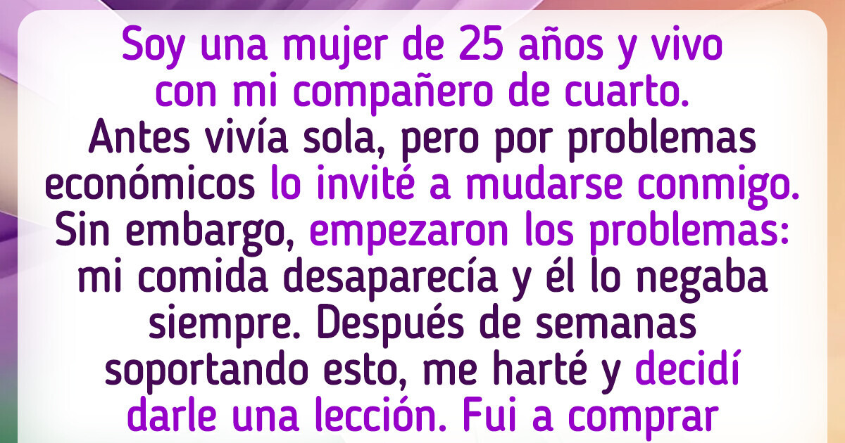 Mi compañero no dejaba de tomar mi comida sin permiso, así que le di un buen escarmiento Mi compañero no dejaba de tomar mi comida sin permiso, así que le di un buen escarmiento