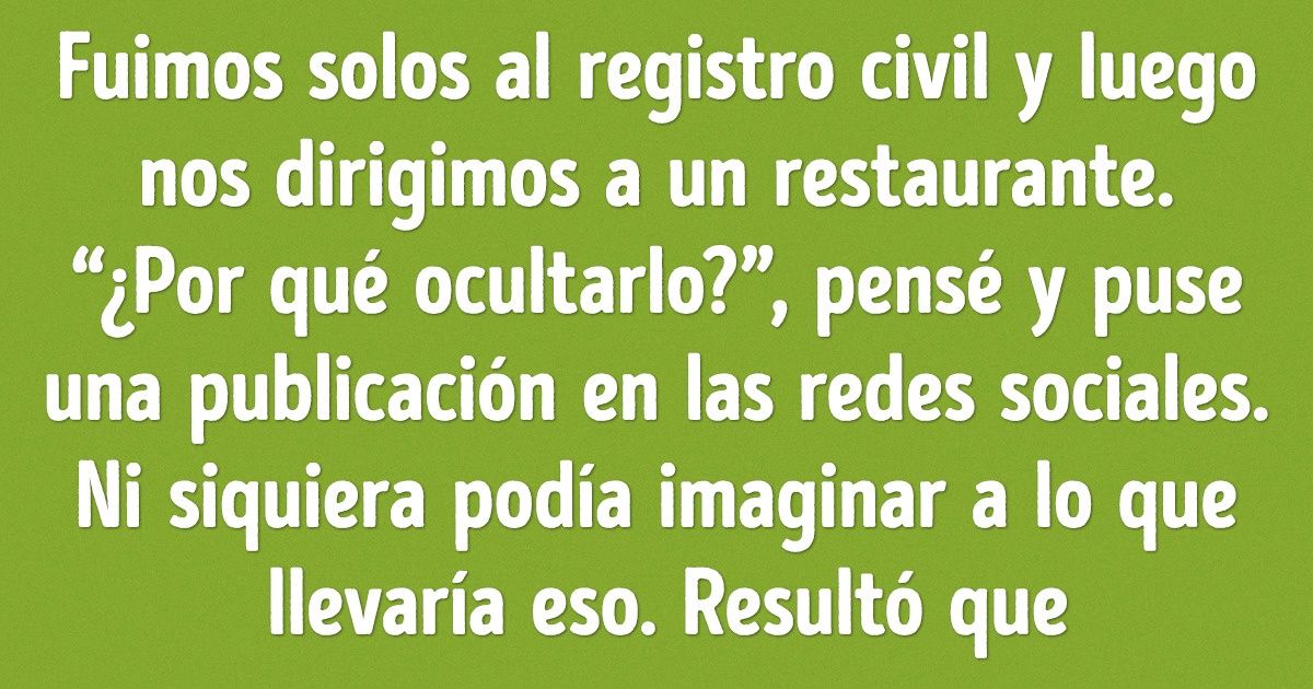 Cómo me animé a tener una boda sin invitados, ahorré mucho dinero y me libré de personas tóxicas Cómo me animé a tener una boda sin invitados, ahorré mucho dinero y me libré de personas tóxicas