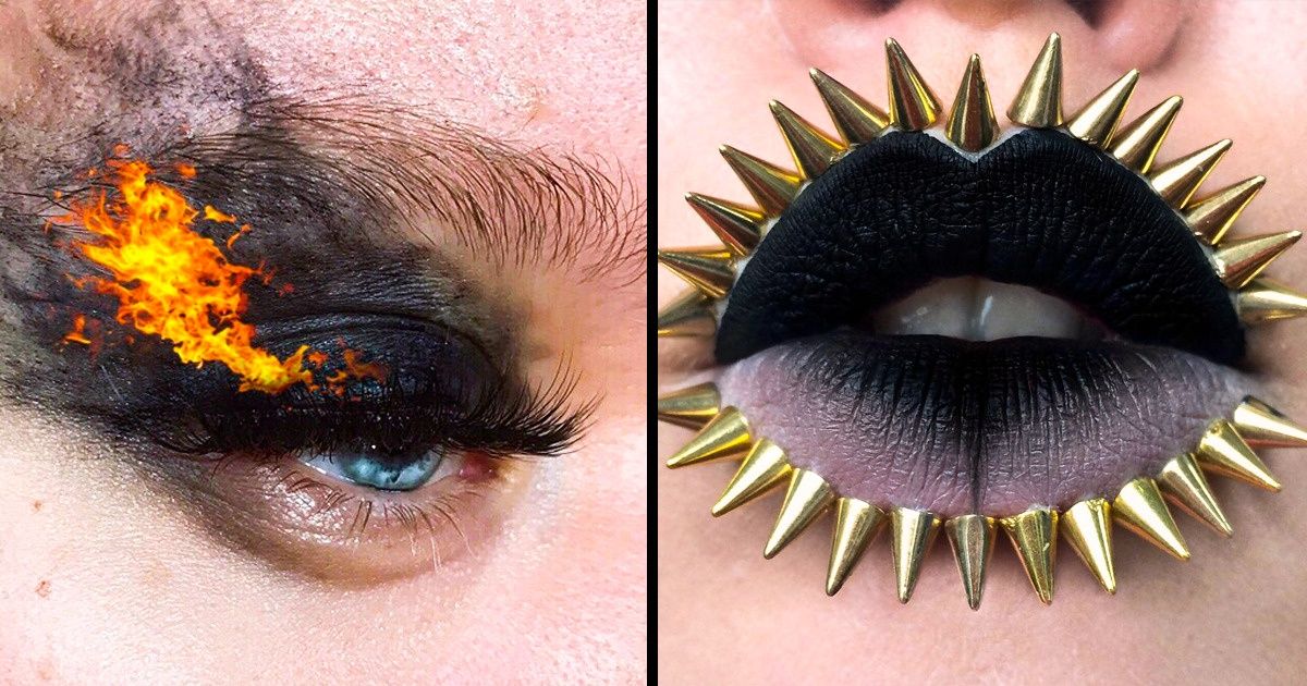 20 Alocadas ideas de maquillaje que seguramente no querrás repetir