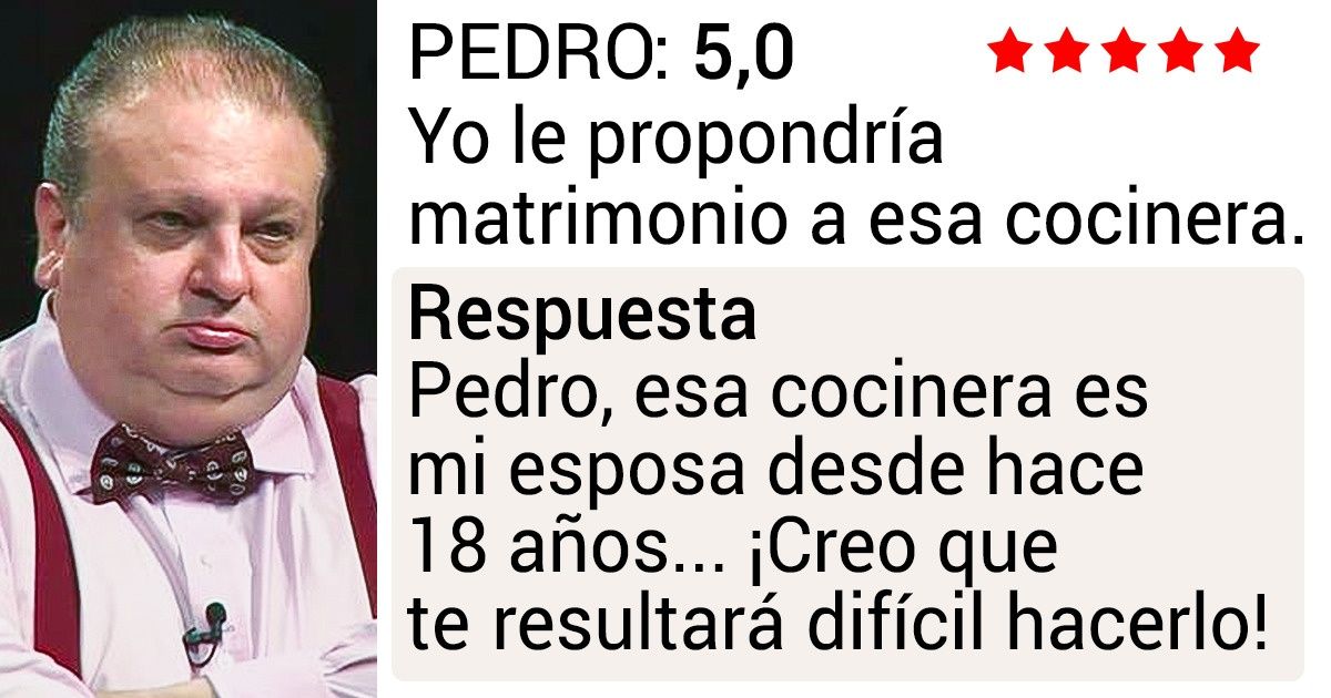 20 Evaluaciones hilarantes de usuarios de aplicaciones de comidas a domicilio, dignas de una crítica de MasterChef