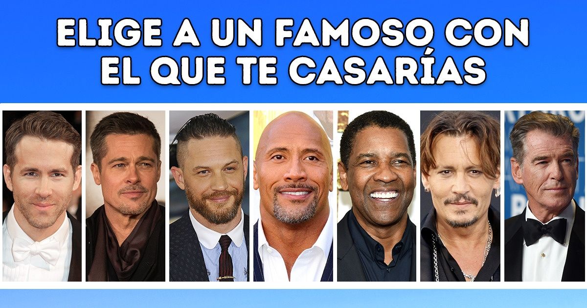 Elige con qué famoso te casarías y aprende más sobre quién eres realmente Elige con qué famoso te casarías y aprende más sobre quién eres realmente