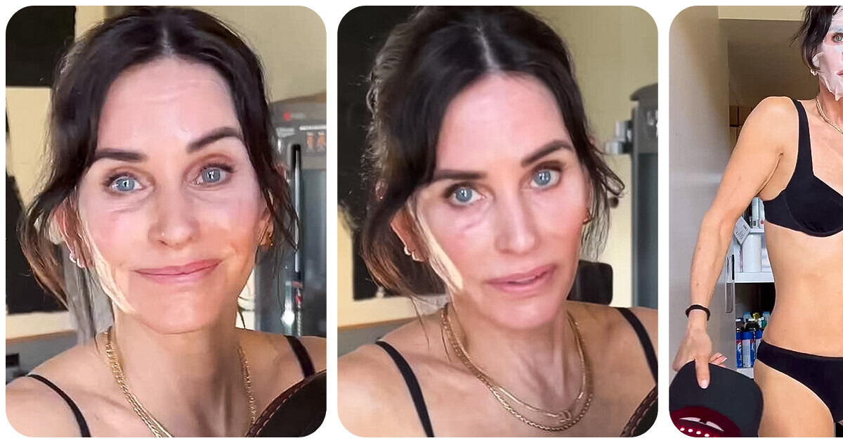 Courteney Cox compartió un video de entrenamiento luciendo un diminuto bikini y todo el mundo se dio cuenta de lo mismo