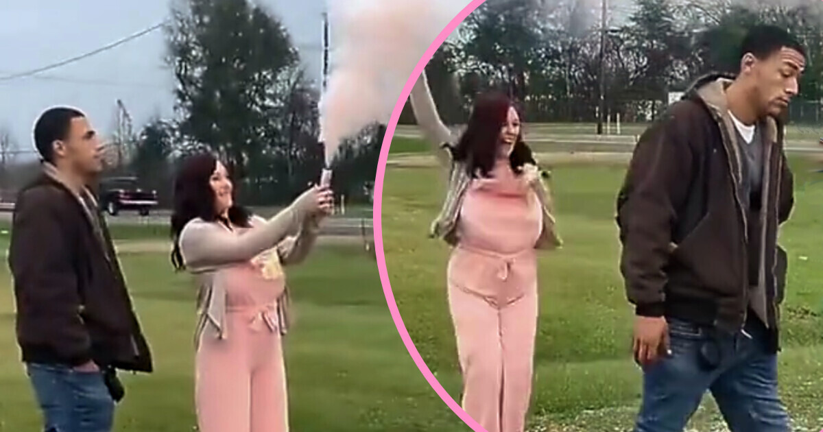 Hombre abandona a su pareja en fiesta de revelación al saber que tendrá una niña