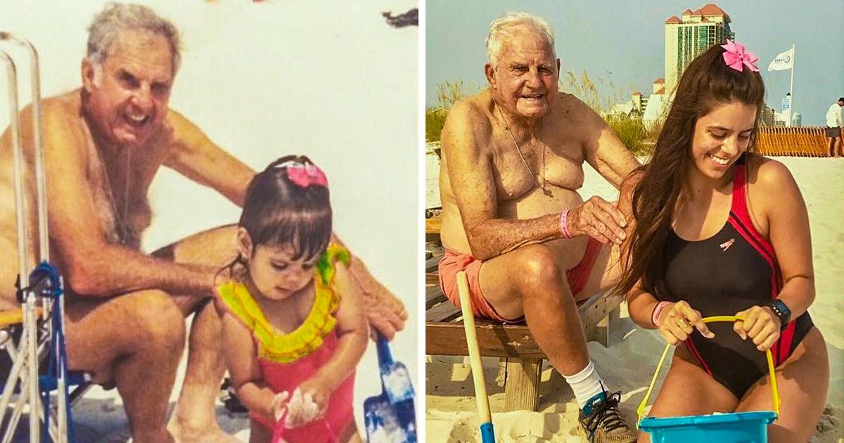 22 Momentos adorables en los que las personas recrearon fotos de su niñez