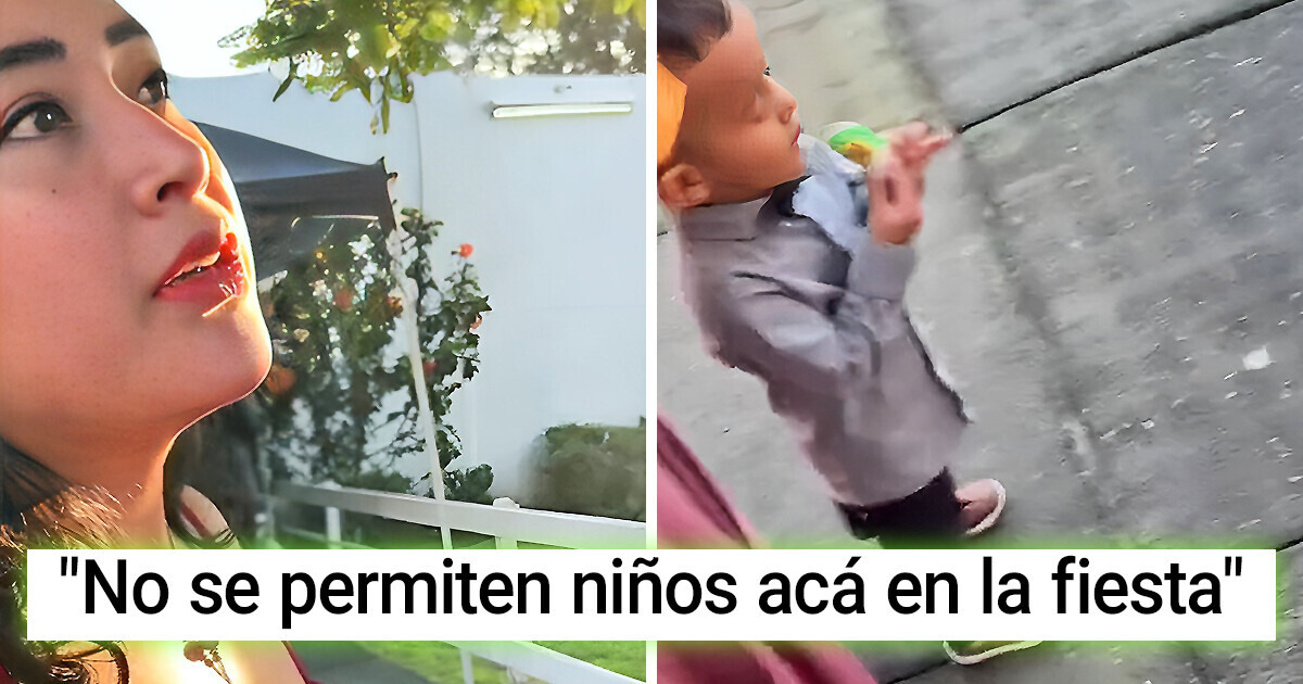 Les prohíben entrar a una boda por llevar a sus hijos y se arma un enorme lío