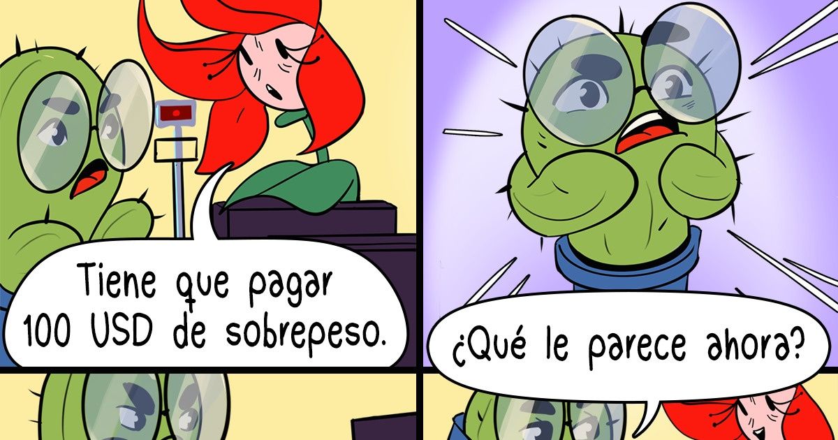 14 Cómics que demuestran que cuando entras a un aeropuerto, terminas en una dimensión paralela donde cualquier cosa puede pasar