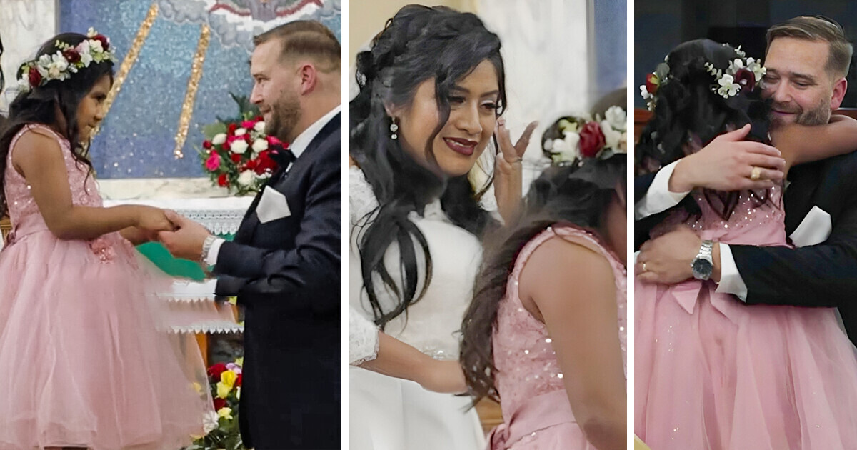 Novio lee los votos a su hijastra y logra que la novia derrame lágrimas de felicidad (y nosotros también)