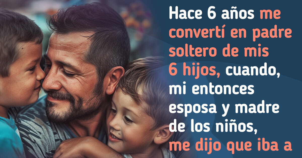 Un papá soltero de 6, saca adelante a sus hijos después de lo que hizo su esposa