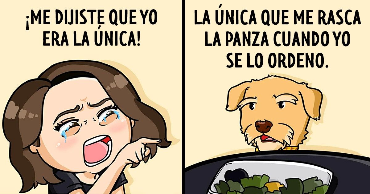 15 Cómics muestran que vivir con tu pareja y tu perro no deja espacio para días aburridos o sin mimos 15 Cómics muestran que vivir con tu pareja y tu perro no deja espacio para días aburridos o sin mimos