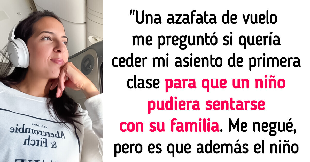 Se negó a cambiar su asiento con un niño para que se sentase con su familia y siembra polémica Se negó a cambiar su asiento con un niño para que se sentase con su familia y siembra polémica