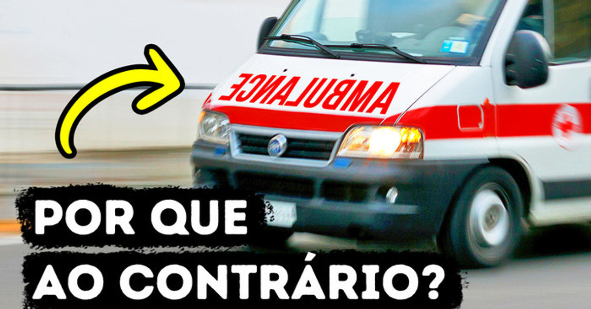 Por esto la palabra ambulancia siempre se escribe al revés