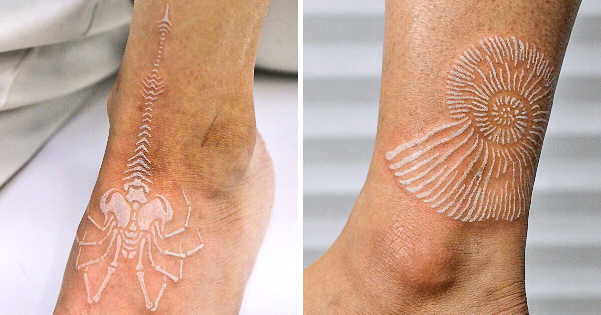16 Tatuajes con tinta blanca que hasta el más estricto dudaría en juzgar