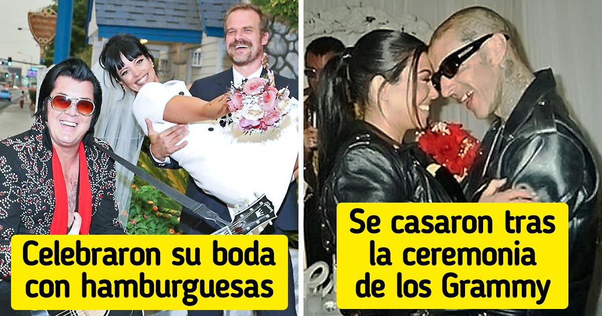 12 Parejas de famosos que se casaron en secreto en Las Vegas sin grandes lujos ni muchos invitados