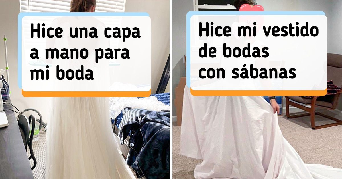 18 Chicas ingeniosas que usaron toda su imaginación para hacer únicos sus vestidos de novia