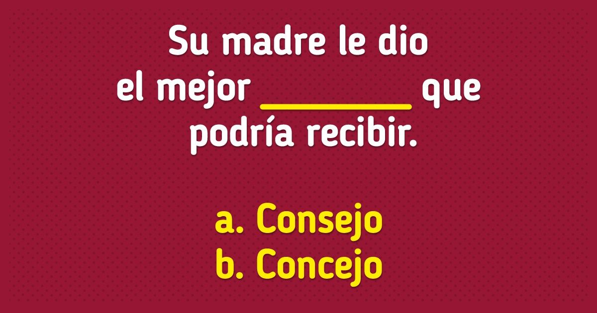Test: Pon a prueba tu buena ortografía con estos 20 pares de palabras que suenan igual, pero se escriben distinto Test: Pon a prueba tu buena ortografía con estos 20 pares de palabras que suenan igual, pero se escriben distinto