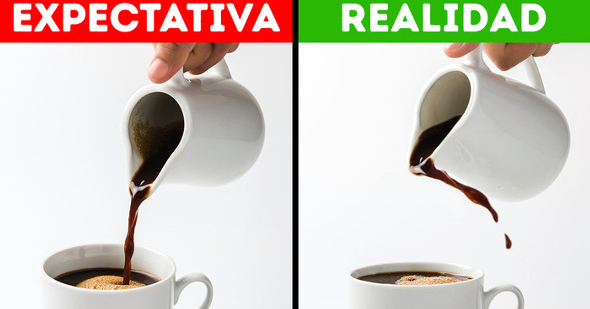 ¿Por qué es tan difícil verter líquido de las tazas?