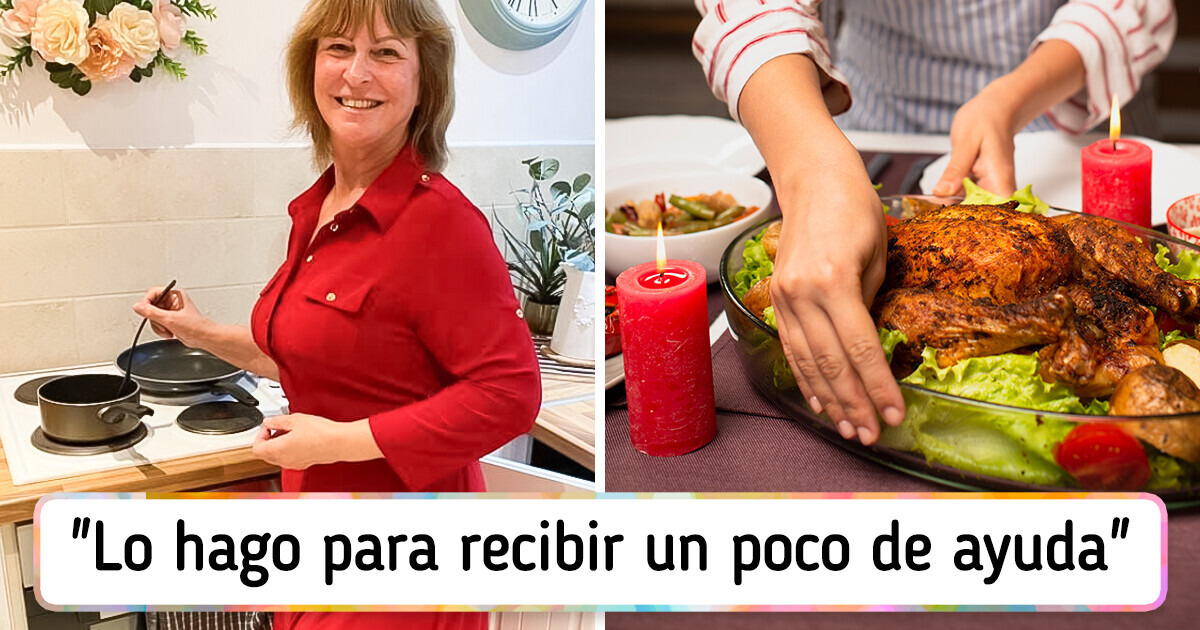 Abuela encargada de preparar la cena navideña pone polémica condición para que sus familiares se sienten a la mesa